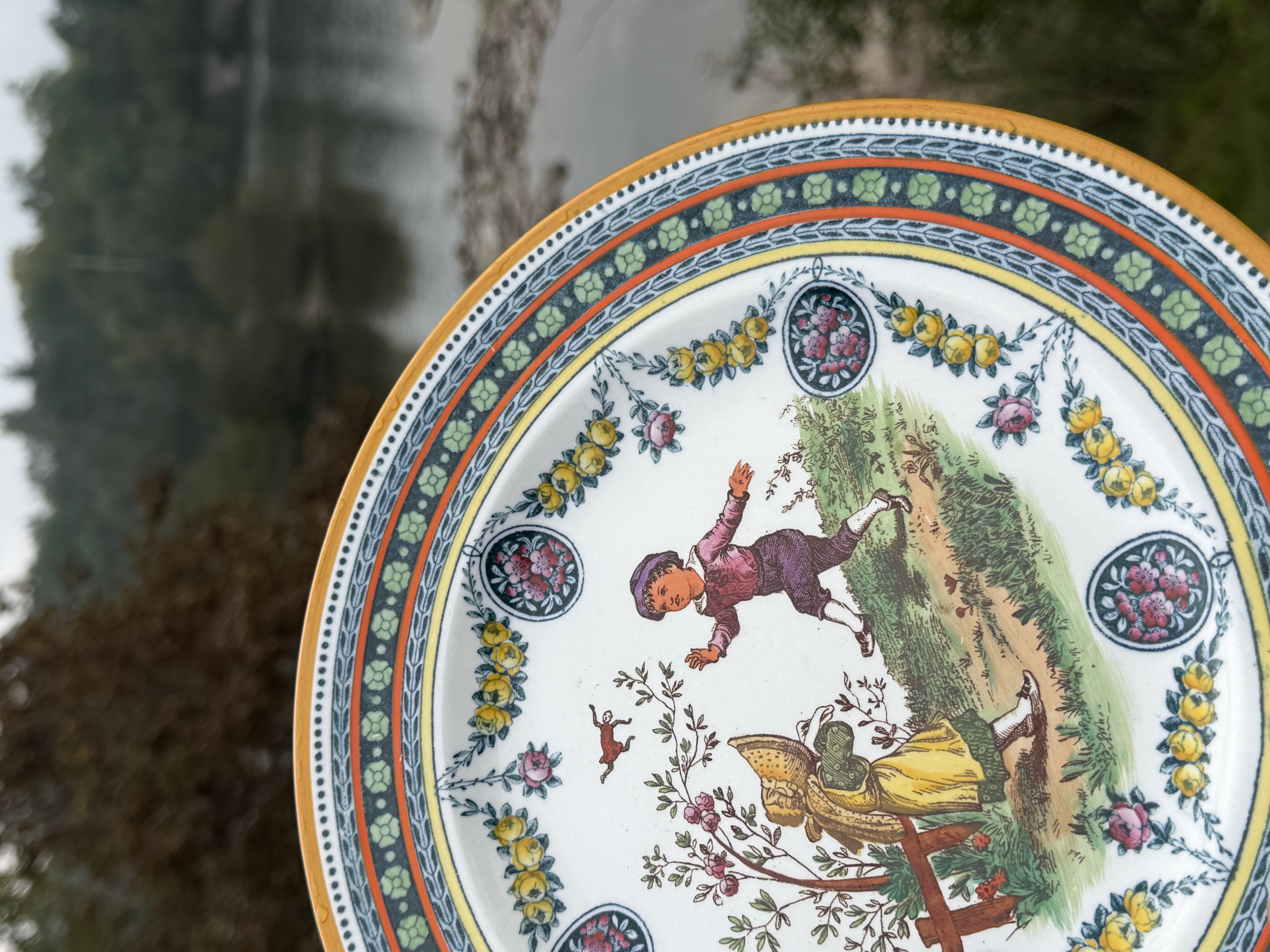 Rare Antique Wedgwood Etruria Hand-Painted Cabinet Plate (10”) - March 1898 - photo 5