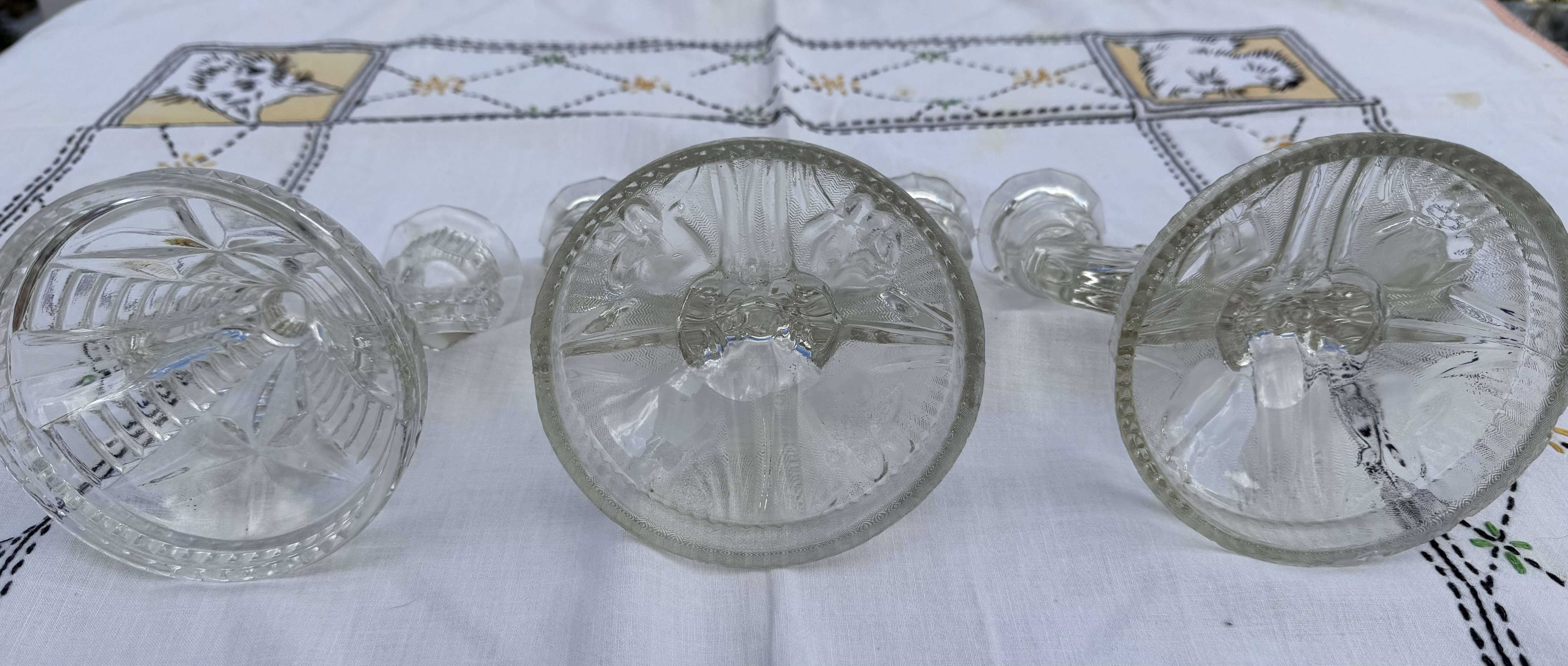 Vintage Art Deco Glass Candle Holders – Original 1930s Jeannette Pair & Federal Wigwam - photo 2