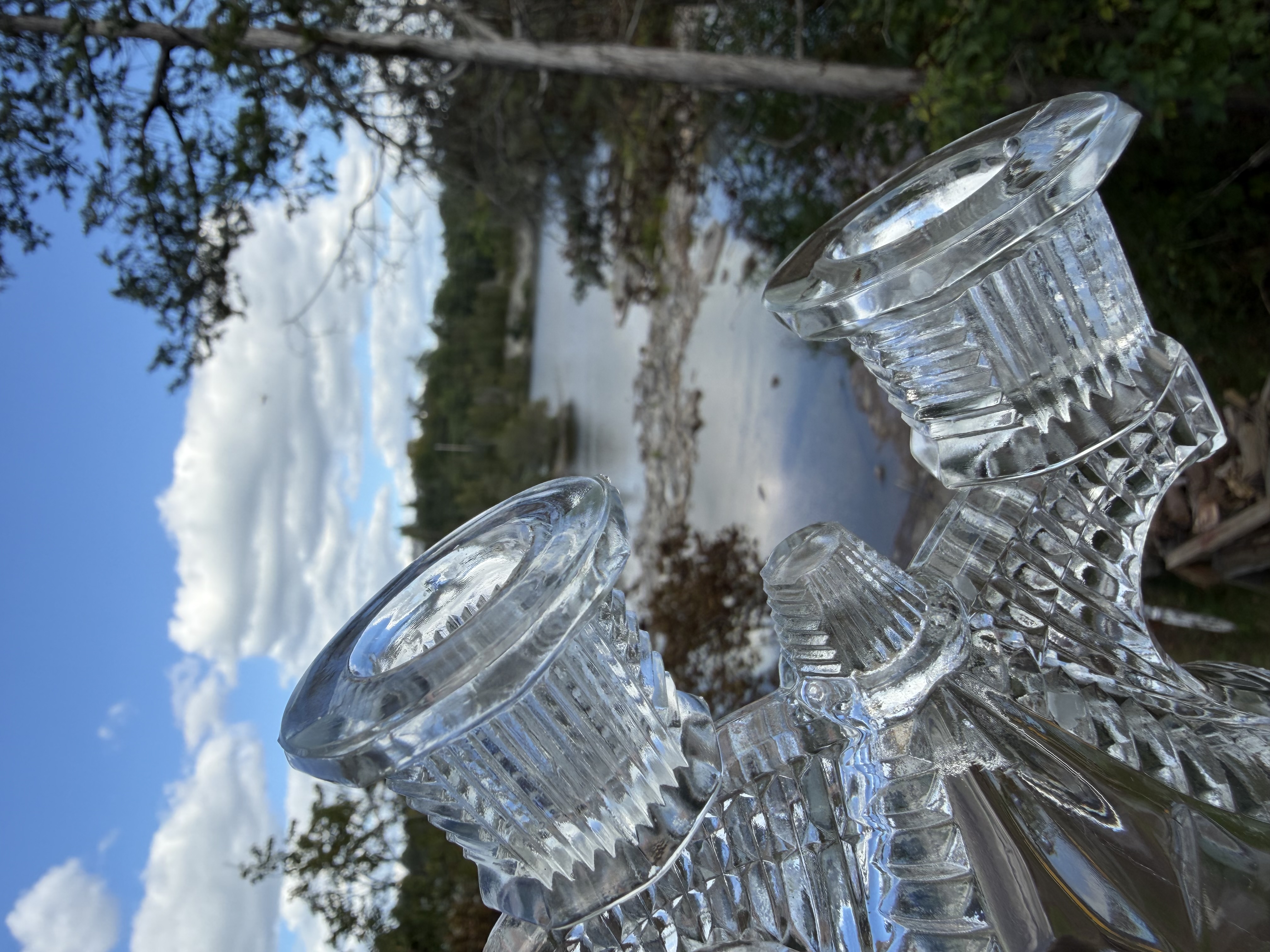 Vintage Art Deco Glass Candle Holders – Original 1930s Jeannette Pair & Federal Wigwam - photo 11