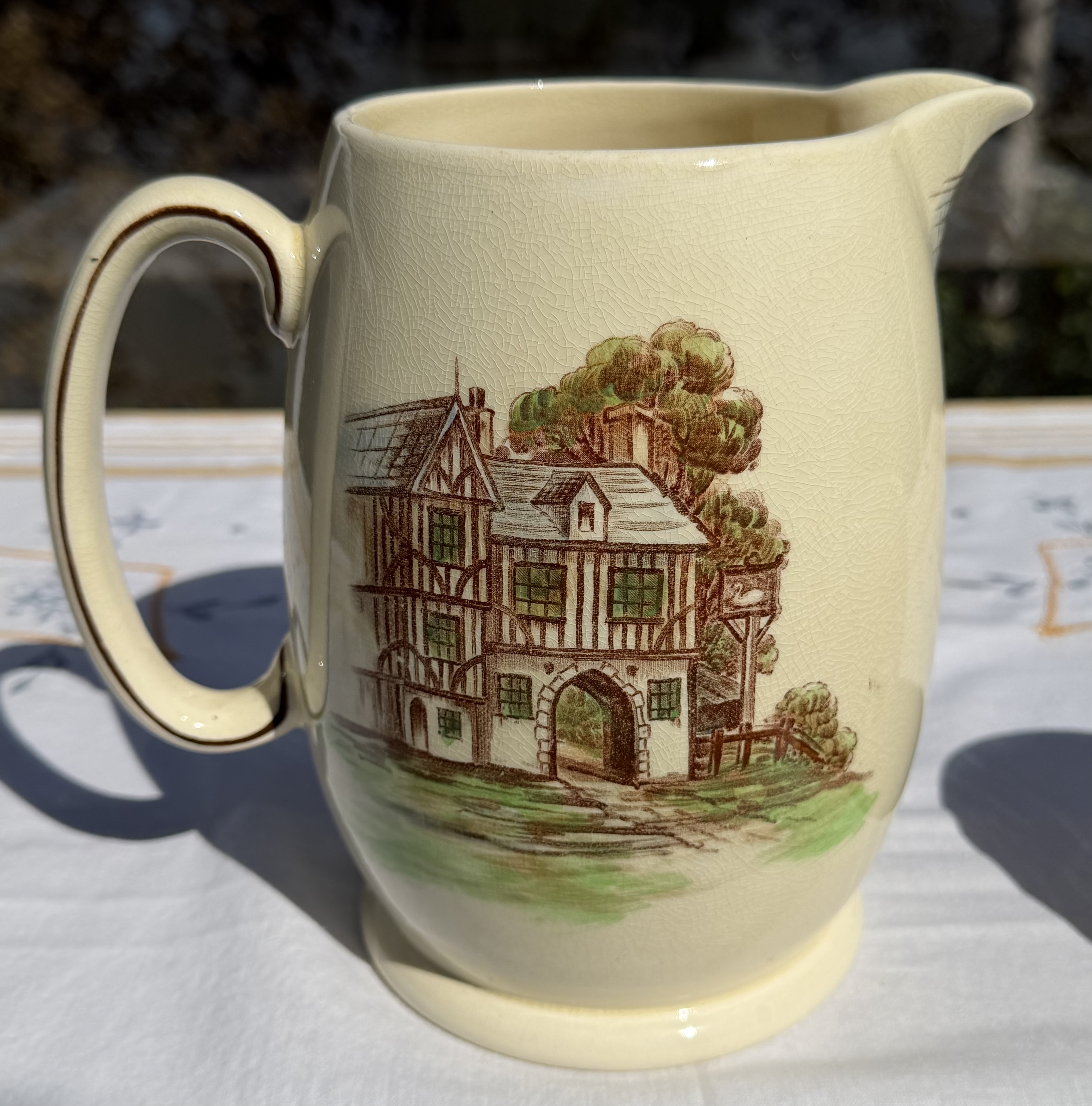 Vintage Kirkham Pottery Set - Large 7.5" "Thaxted" Pitcher & Mug (England) - photo 7