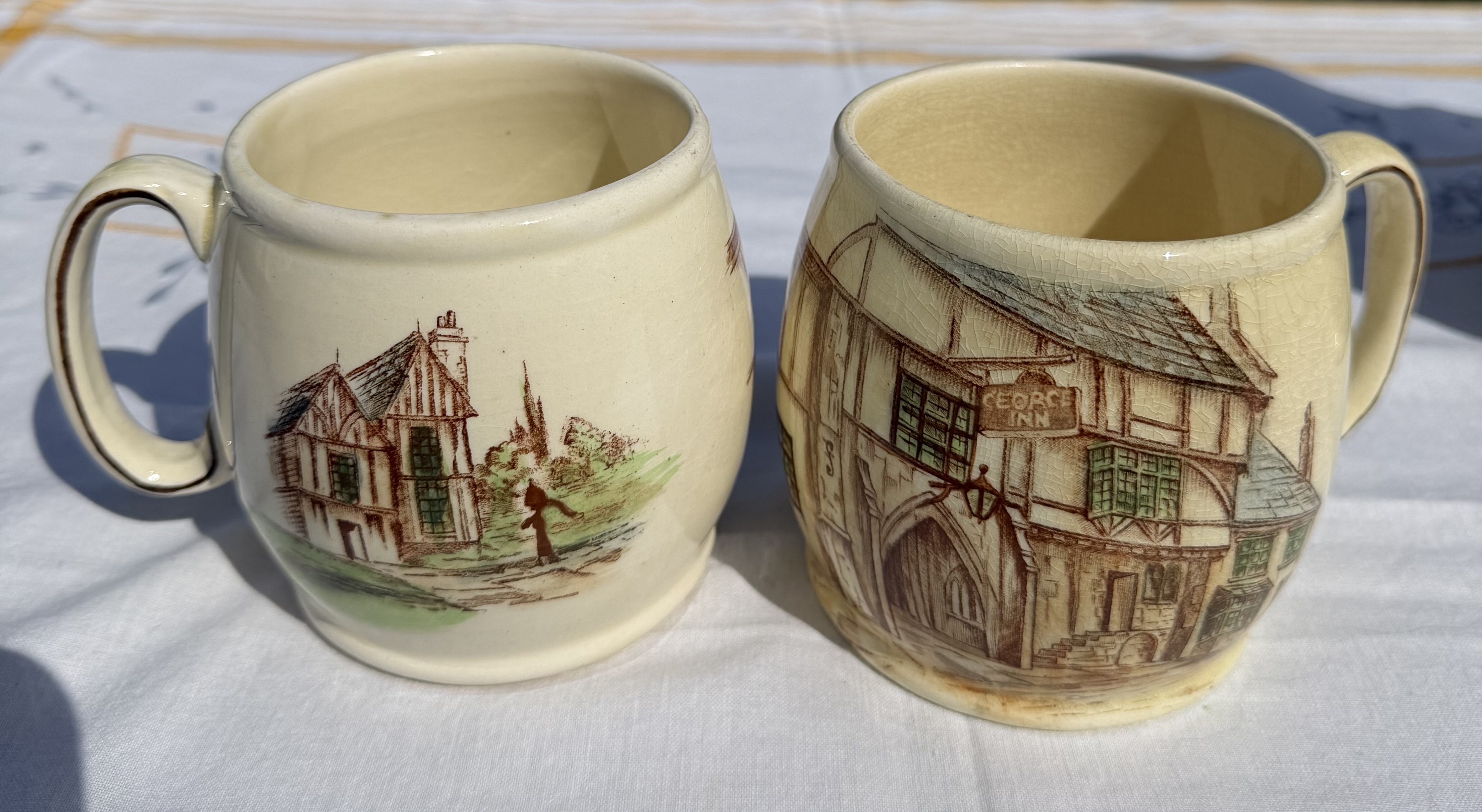 Vintage Kirkham Pottery Set - Large 7.5" "Thaxted" Pitcher & Mug (England) - photo 9